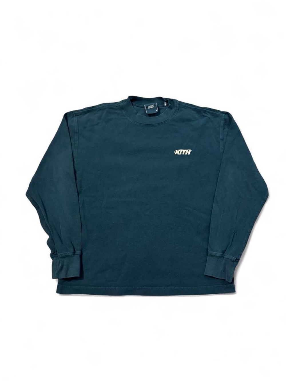 Kith orbit Sonoma double sided long sleeve tee blue aqua XS women’s READ